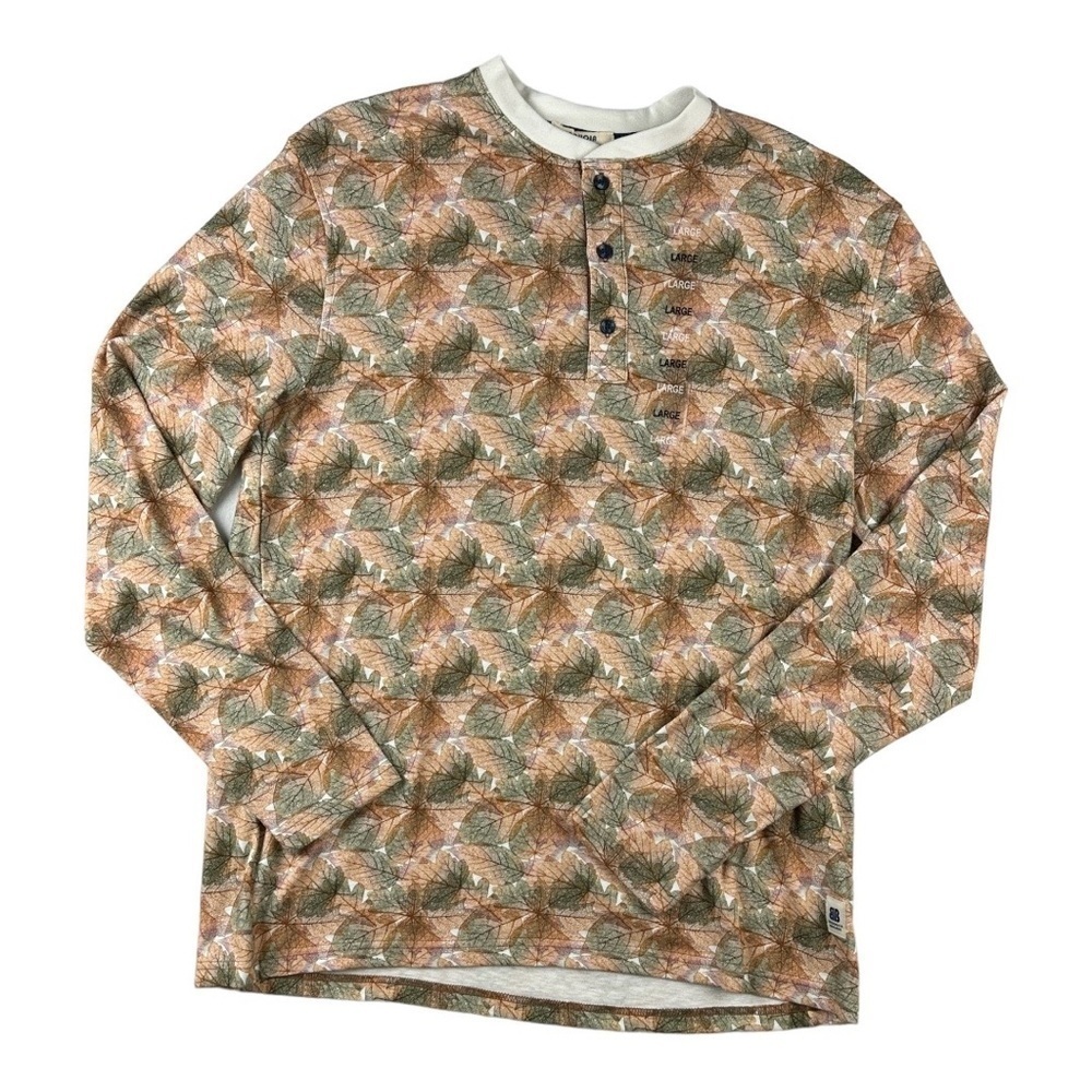 Brooklyn Brigade Sequoia Leaf Henley Size L